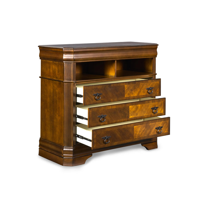 SHERIDAN MEDIA CHEST- BURNISHED CHERRY
