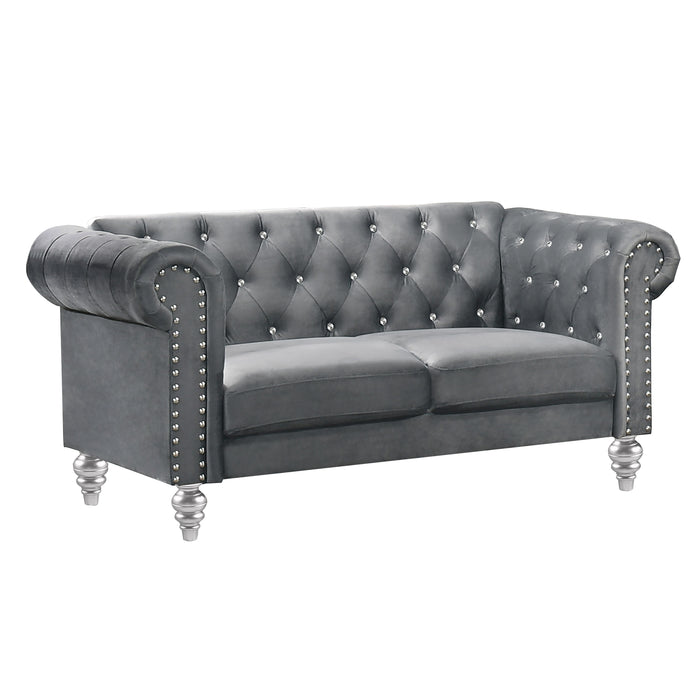 EMMA CRYSTAL LOVESEAT-GRAY