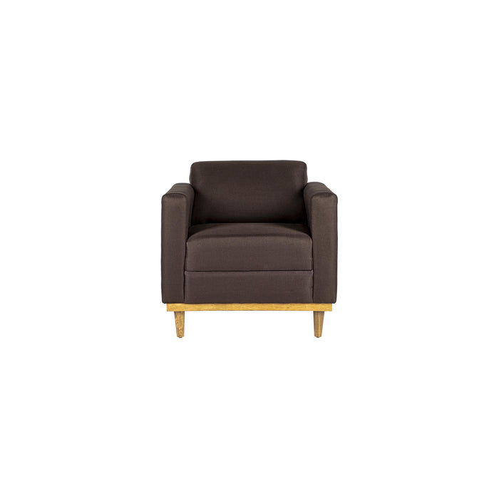 AIDEN CHAIR W/1 THROW PILLOW-CHOCOLATE