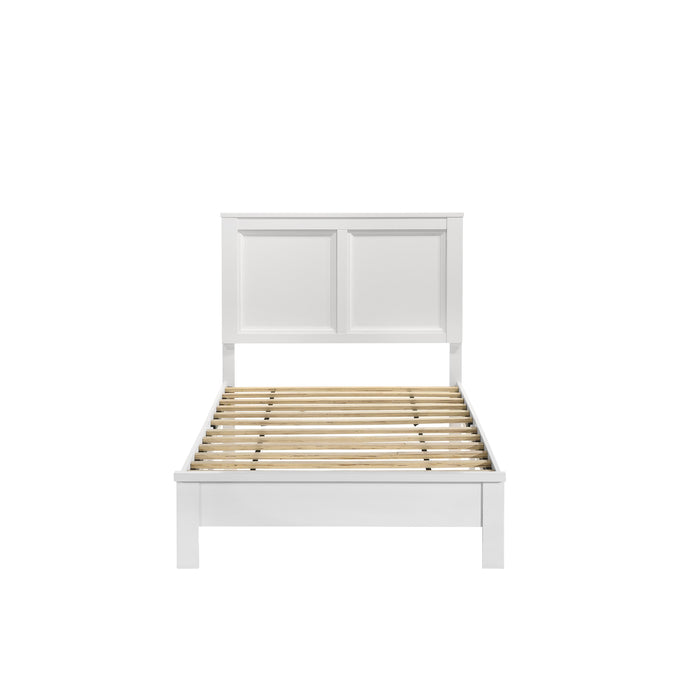 ARIES 4/6 F PANEL BED-HB/FB/RAILS-WHITE