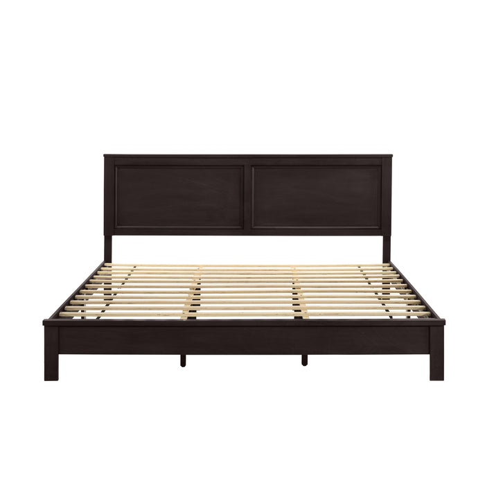 ARIES 6/6 EK PANEL BED-HB/FB/RAILS-MERLOT