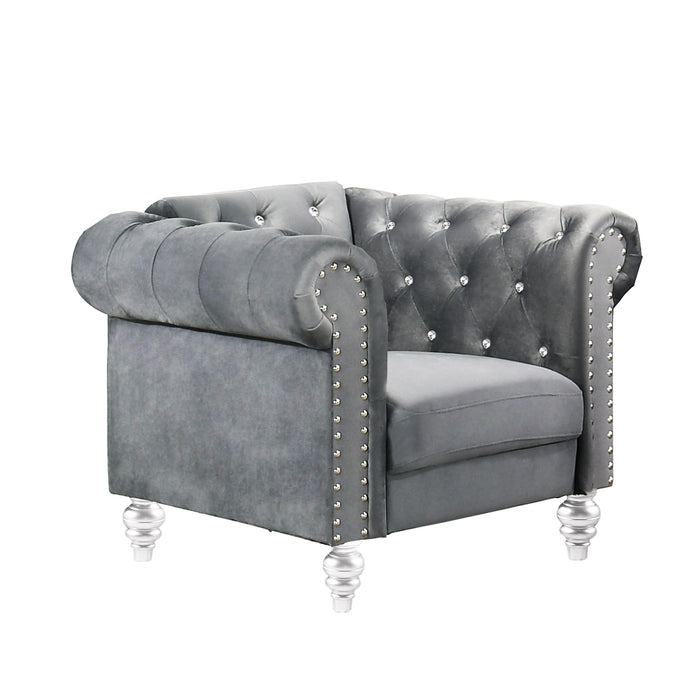 EMMA CRYSTAL CHAIR-GRAY