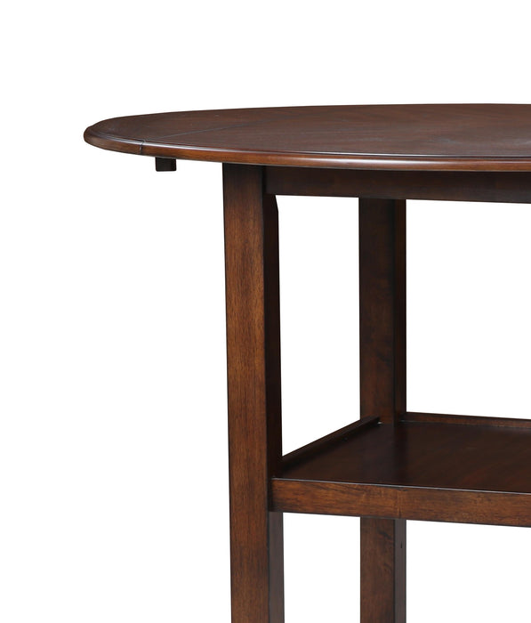 GIA 42" COUNTER DROP LEAF TABLE W/2 CHAIRS-CHERRY