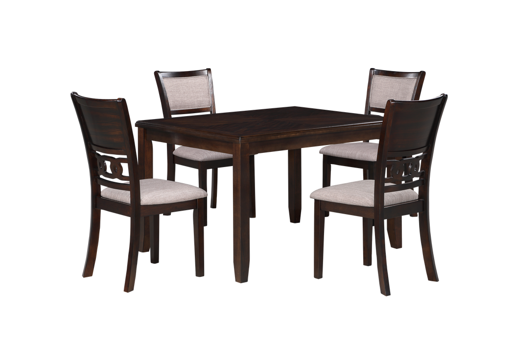 GIA 5PC 48" RECT. DINING TABLE & 4 CHAIRS-CHERRY