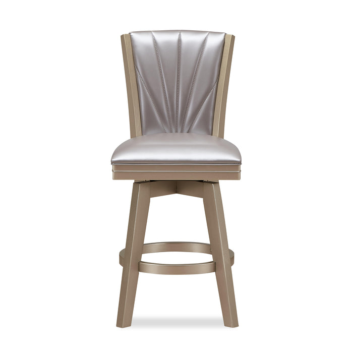 JAZZ 24" SWIVEL COUNTER STOOL-PEARL/GOLD