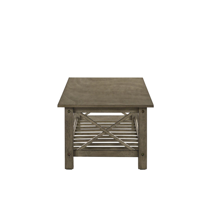 VESTA COFFEE TABLE & 2 END TABLE SET-GRAY