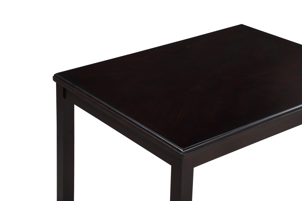 GIA 5PC 48" RECT. DINING TABLE & 4 CHAIRS-EBONY