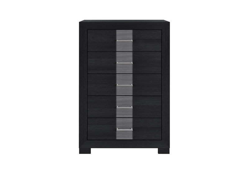 Optimus - 5 Piece Queen Bedroom Set - Black
