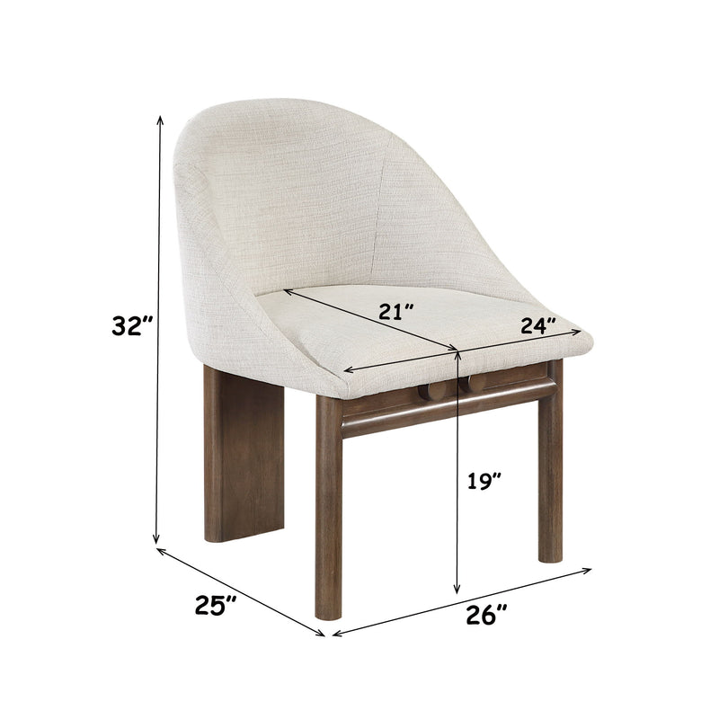 Ouida - Side Chair (Set of 2) - Beige / Brown