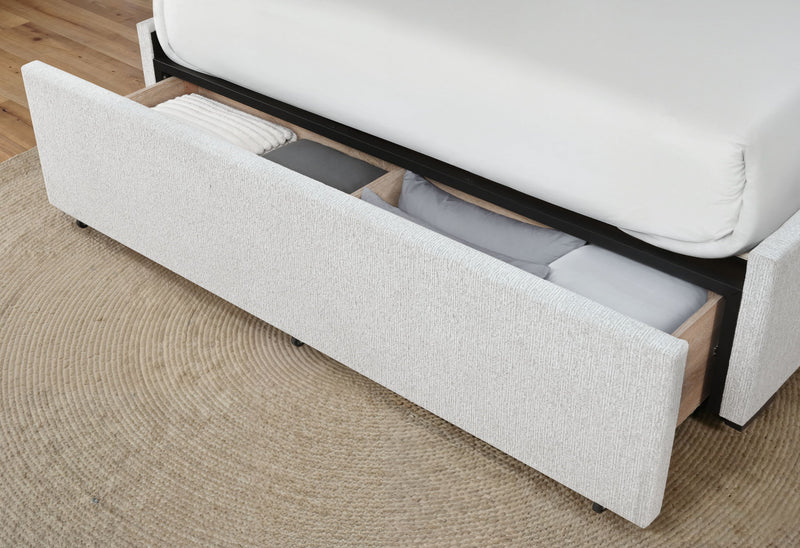 Sadie - Queen Bed With Storage - Beige