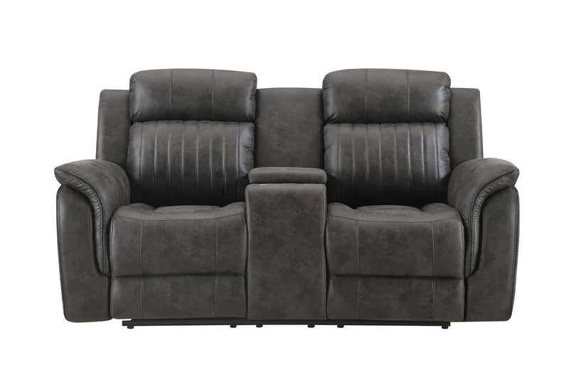 U8517 - 3 Piece Living Room Set (Reclining Sofa / Console Reclining Loveseat / Glider Recliner) - Gray