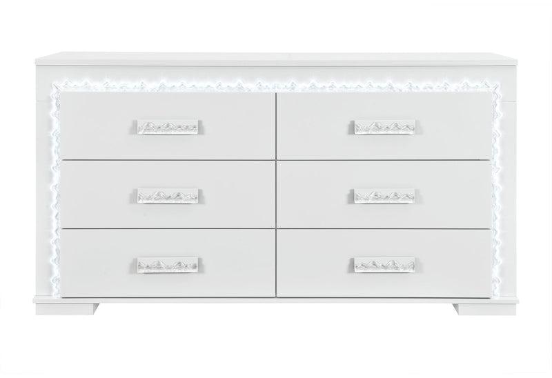 Naomi - Dresser With LED - Silver