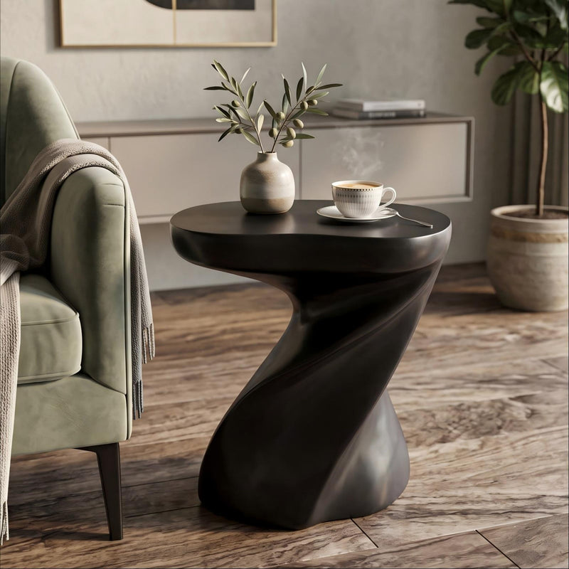 Twisted Sculptural Side Table Indoor / Outdoor
