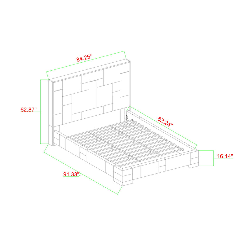 Yaris - Contemporary Bed With Wireless Charging And LED Lights