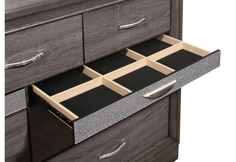 Seville - 5 Piece Queen Bedroom Set - Dark Gray