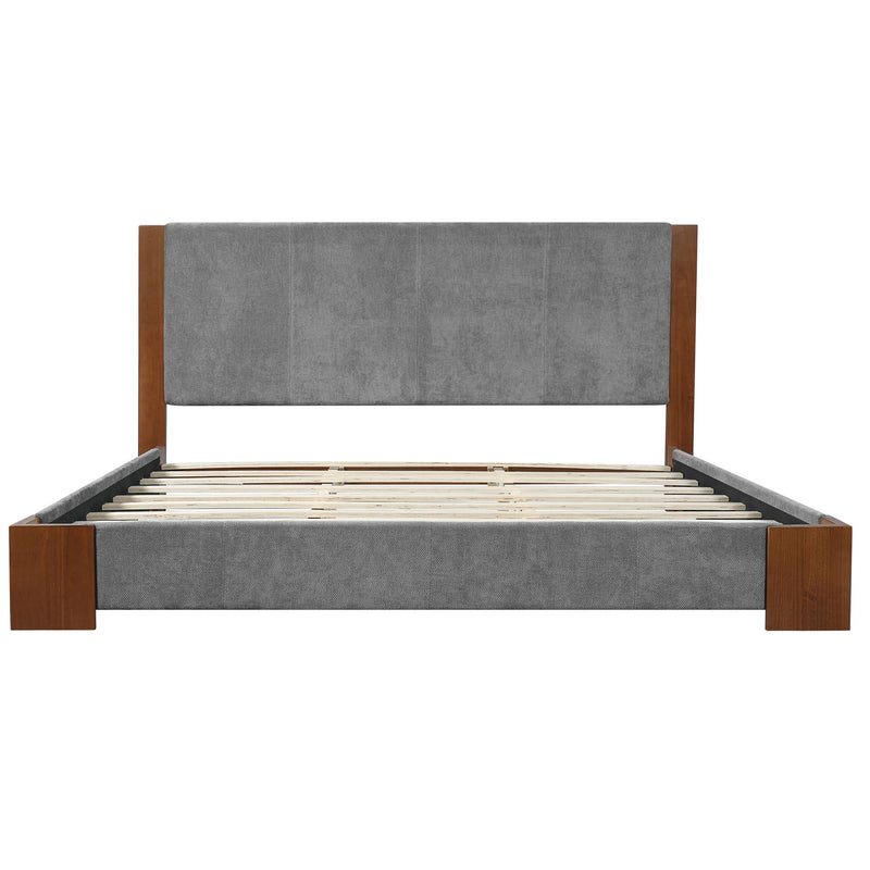 Upholstered Platform Bed Frame, No Box Spring Needed