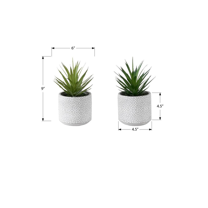 Artificial Succulent, Table Decor (Set of 2) - Green - Plastic