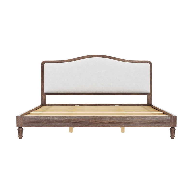 Platform Bed With Upholstered Headboard