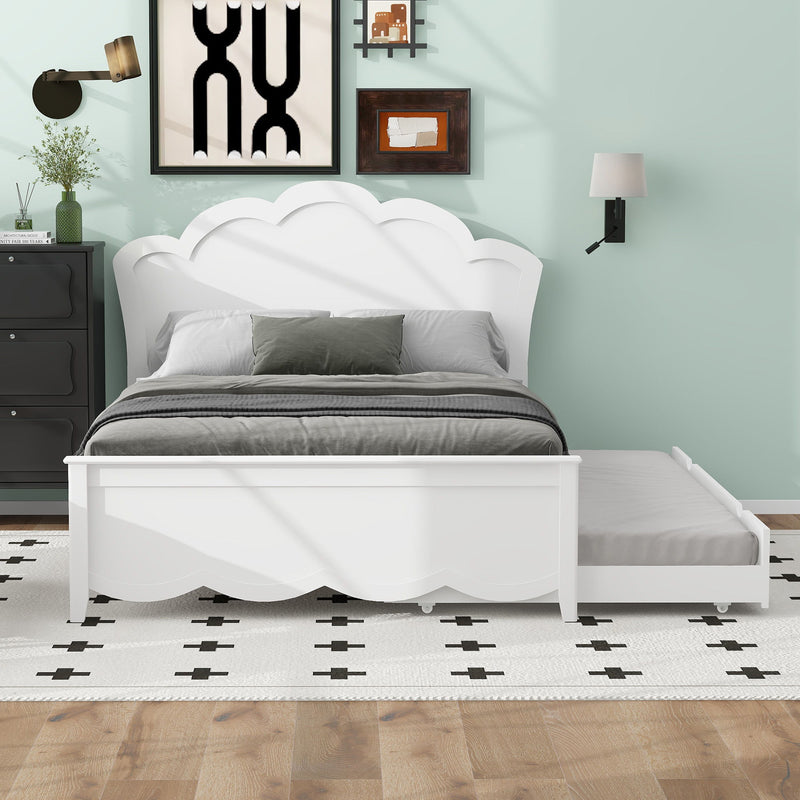Platform Bed With Headboard And Trundle