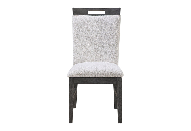 D4238 - 5 Piece Dining Room Set (Dining Table And 4 Dining Chairs) - Clear / Dark Brown / Light Gray