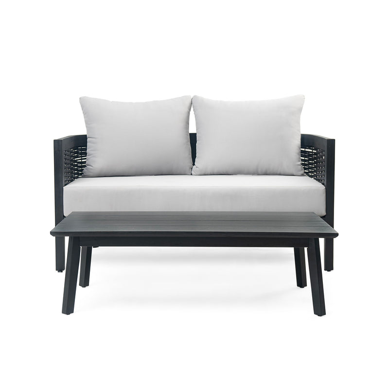 Outdoor Seating Group With Cushions And Coffee Table