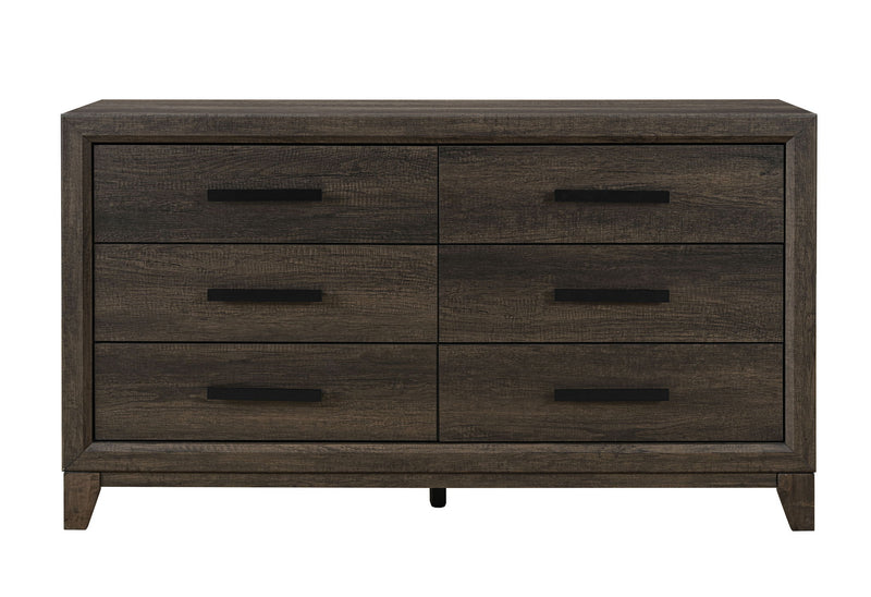 Harmony - 5 Piece Queen Bedroom Set (Bed, Dresser & Mirror, Nightstand, Chest) - Dark Brown