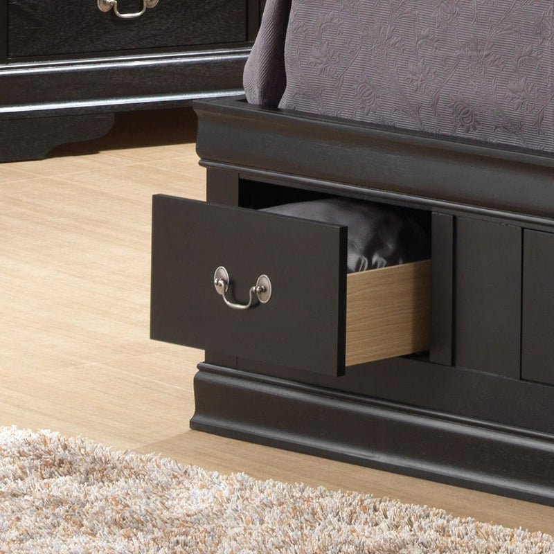 Traditional Style Bookcase Storage Bed