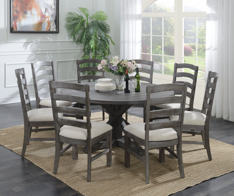 Upholstered Dining Chairs (Set of 2) - Brown - Wood