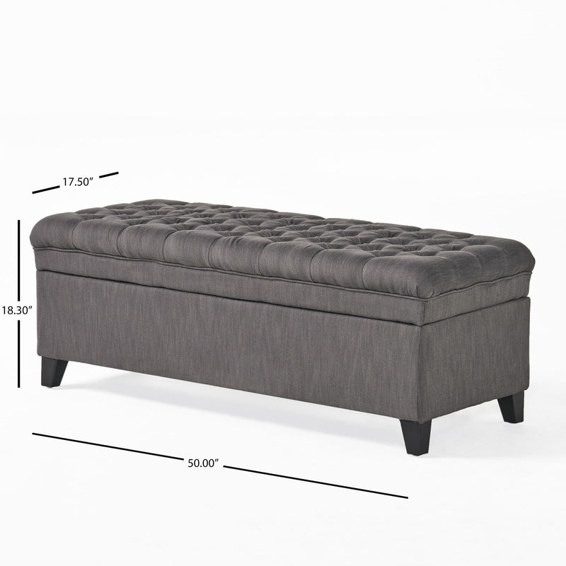 Juliana - Storage Ottoman With Birch Legs
