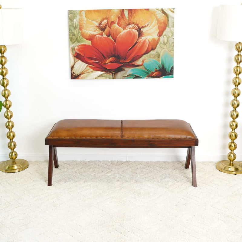 Chad - Bench - Brown / Tan