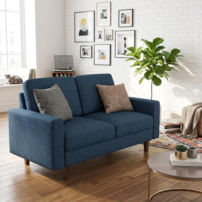 Loveseat Sofa, 2 Seat Couch With Removable Cushion For Living Room