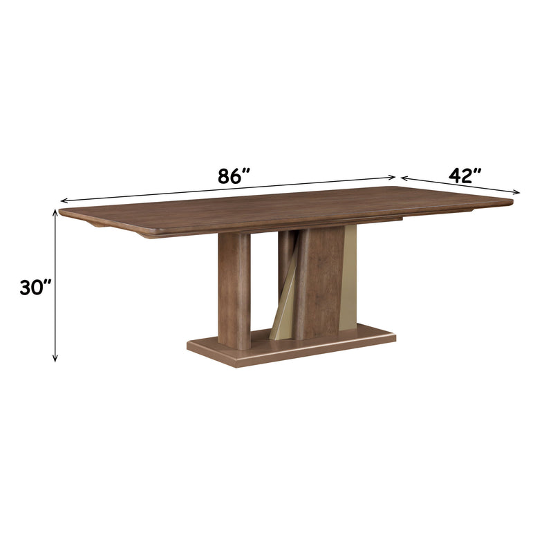 Ouida - Dining Table - Brown / Gold