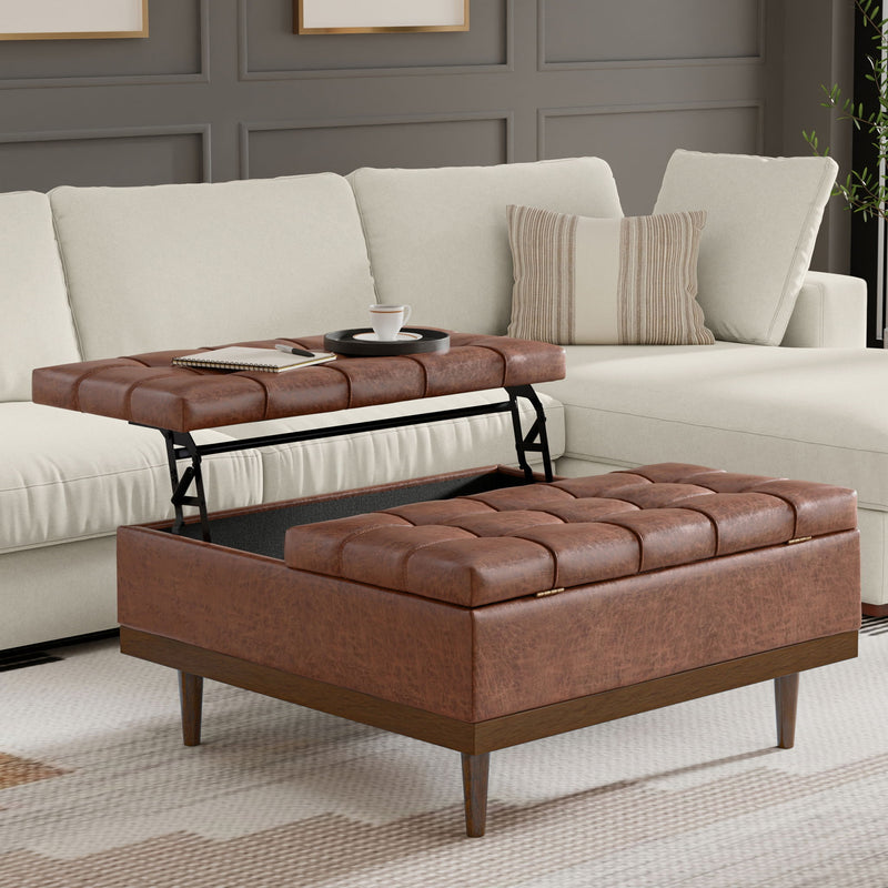 Mariah - Upholstered Lift Top Table Storage Ottoman