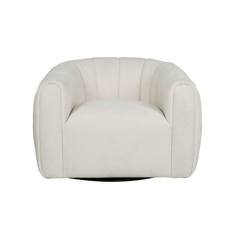 Serenizia - Upholstered Swivel Chair With Channel Tufted