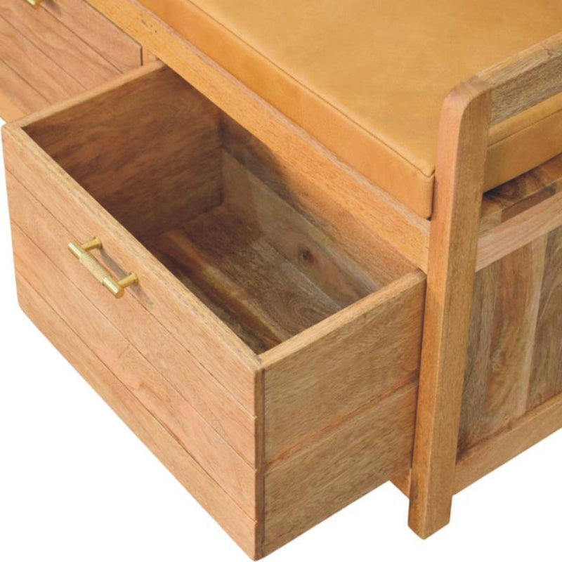 Oxford - 2 Drawer Storage Bench - Beige
